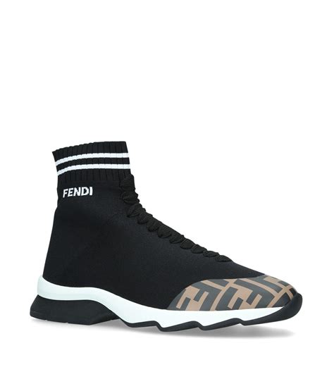 fendi womens sock sneakers|Fendi shearling leather sneakers.